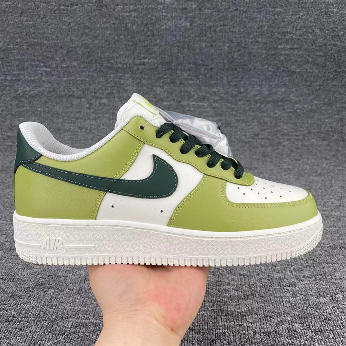 Men's Air Force 1 Low Green/White Shoes Top 0347